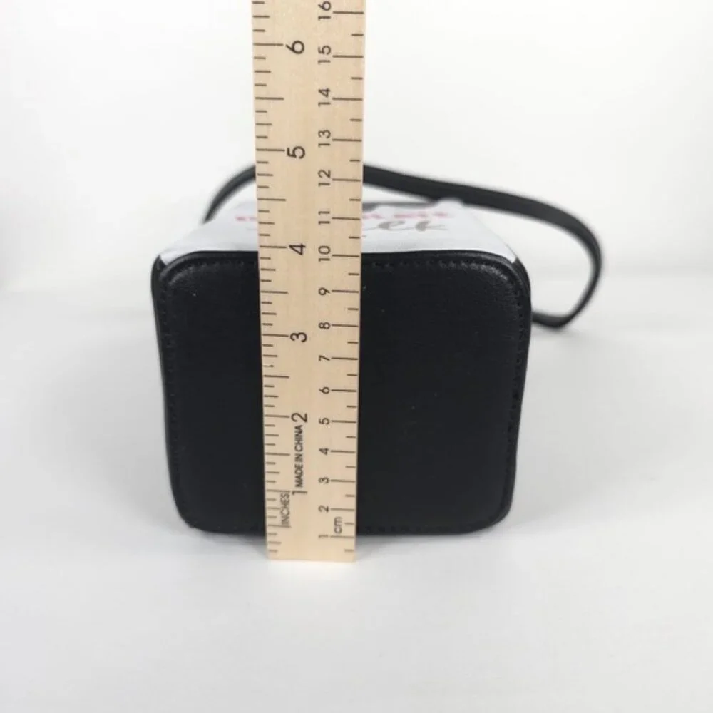 NEW CHOCOLATE MILK Carton Adjustable‎ Strap FAUX LEATHER CROSSBODY PURSE
